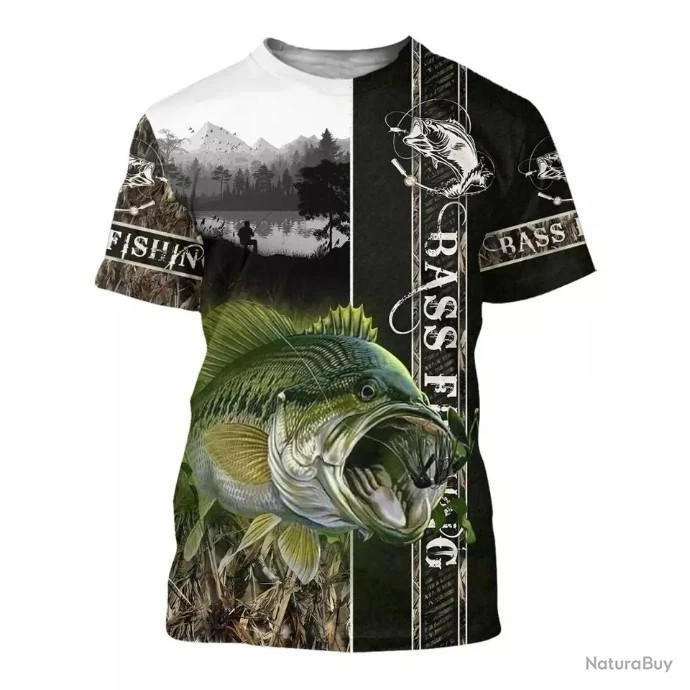 !!! LIVRAISON OFFERTE !!! Tee-shirt 3D Réaliste Chasse Pêche Réf 447 1 !!! LIVRAISON OFFERTE !!! Tee-shirt 3D Réaliste Chasse Pêche Réf 447