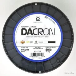 Dacron Cortland Premium IGFA Trolling Braid (600 Yds) Noir 50lb