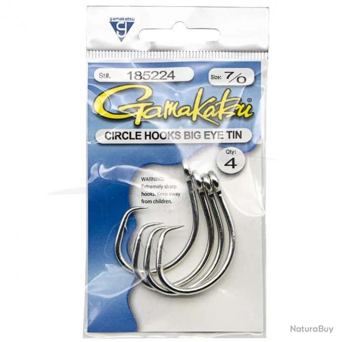 Gamakatsu Circle Hooks Big Eye Tin 7/0 1 Gamakatsu Circle Hooks Big Eye Tin 7/0