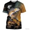 SUPERBE : T - Shirts Impression 3 D PÈCHE REF 1218