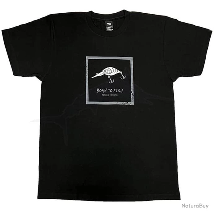 T-Shirt Daiwa Born To Fish M Noir 1 T-Shirt Daiwa Born To Fish M Noir