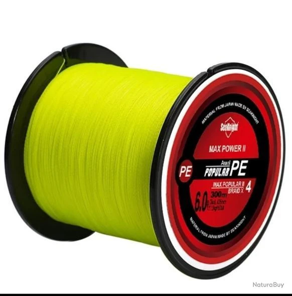Tresse TriPoseidon 300 M Jaune! + LIVRAISON OFFERTE 1 Tresse TriPoseidon 300 M Jaune! + LIVRAISON OFFERTE