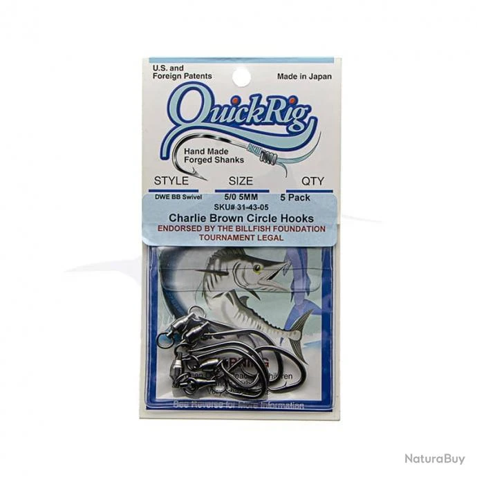 Charlie Brown Circle Hooks Swivel 5/0 1 Charlie Brown Circle Hooks Swivel 5/0