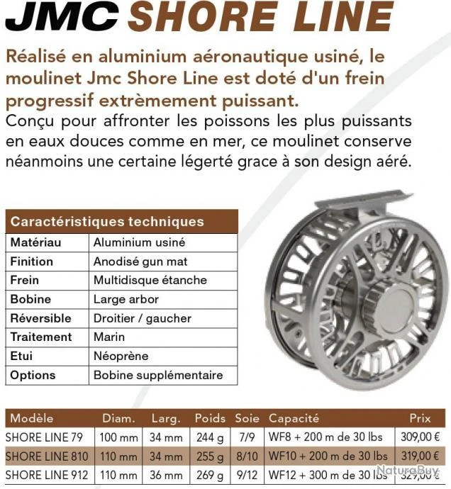 Shore Line 79 Soie 7/9 Moulinet Mouche JMC 2 Shore Line 79 Soie 7/9 Moulinet Mouche JMC – Image 2