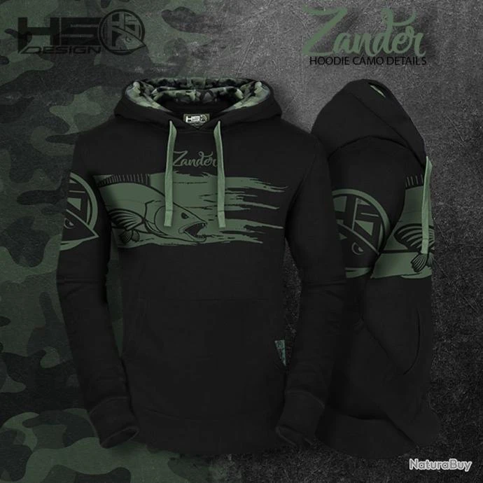Sweat A Capuche Hot Spot Design Zander With Camo Detail 2 Sweat A Capuche Hot Spot Design Zander With Camo Detail – Image 2