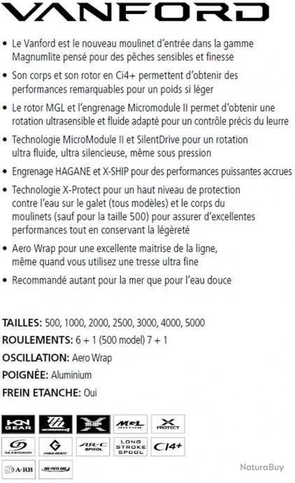 Vanford 2500HG Moulinet Spinning Shimano 2 Vanford 2500HG Moulinet Spinning Shimano – Image 2