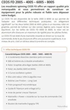 Moulinet Ceos 6005 FD Sakura -Magasin De Pêche Et De Sport 00003 Moulinet Ceos 6005 FD Sakura