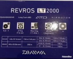 MOULINET DAIWA REVROS 2000 LT -Magasin De Pêche Et De Sport 00007 MOULINET DAIWA REVROS 2000 LT