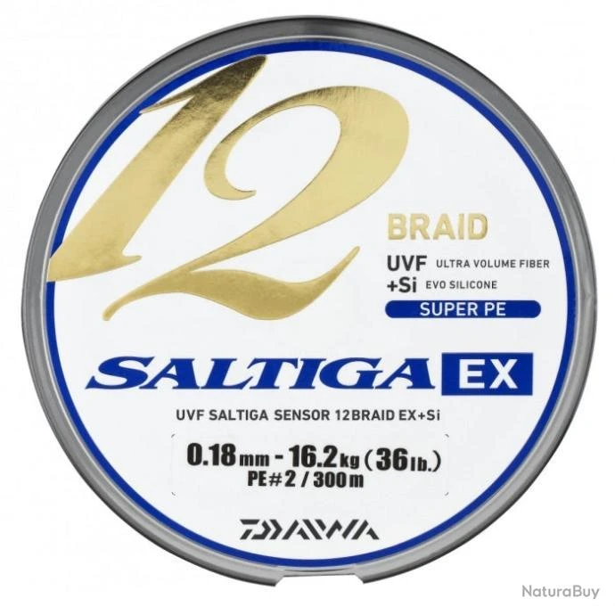 Tresse Daiwa Saltiga 12 Braid Ex - 600 M - 33/100 - 39,7 Kg 1 Tresse Daiwa Saltiga 12 Braid Ex - 600 M - 33/100 - 39,7 Kg